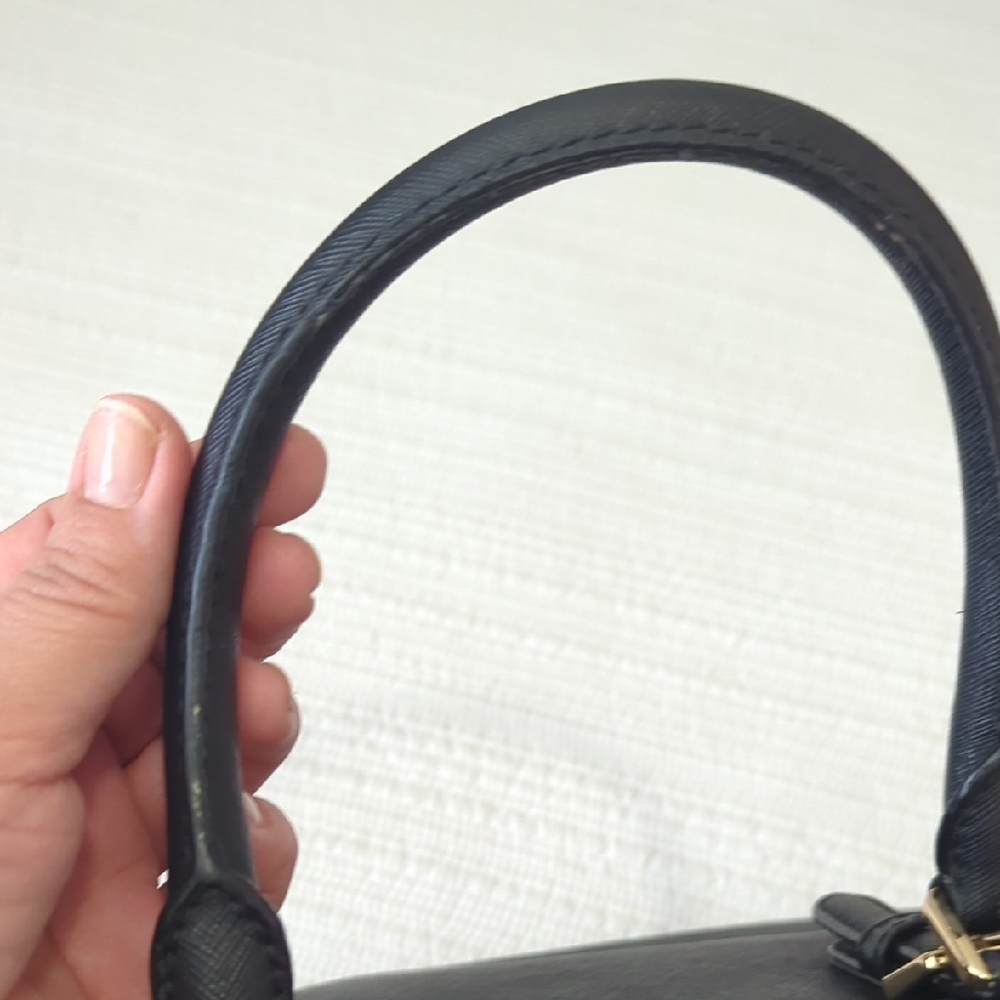 Michael Kors Black Leather Zip-Top Satchel with Gold Hardware - Picture 6 of 6